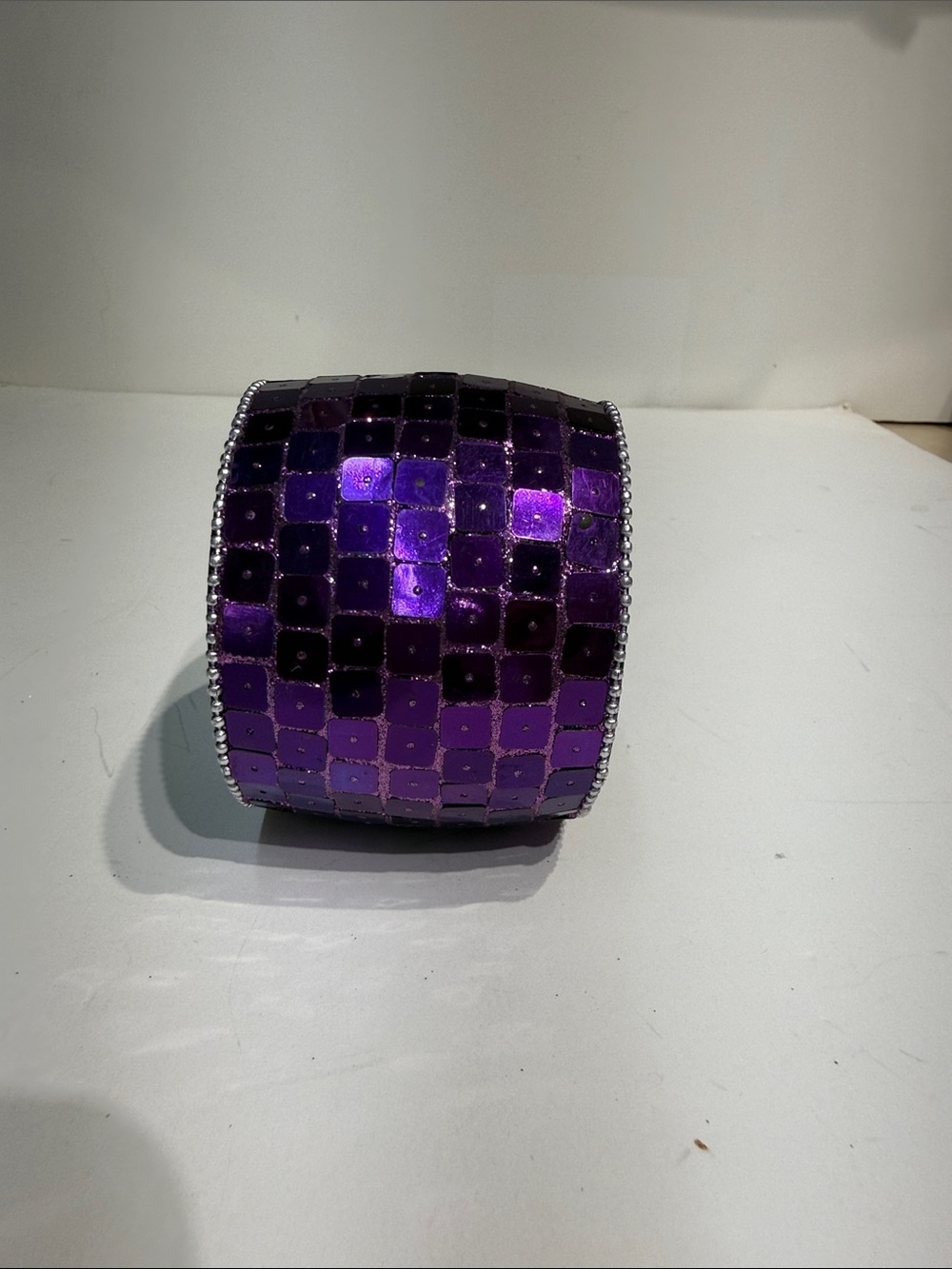 Purple Mosaic Tile Cuff Bracelet